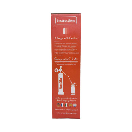 Roselle whipped cream dispenser, 500 ml with 3 decorative nozzles
